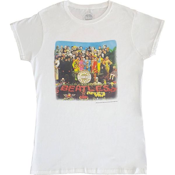The Beatles - Maglietta "Sgt Pepper"" Per Uomo/Donna Unisex RO453 (L) (Bianco)"-image