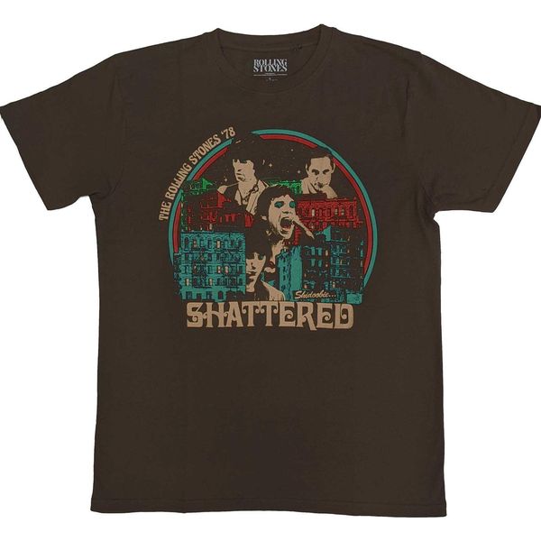 The Rolling Stones - Maglietta "Some Girls Shattered"" Per Uomo/Donna Unisex RO5610 (Xxl) (Marrone)"-image