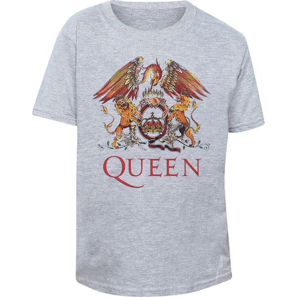 Queen - Maglietta "Classic"" Per Bambini RO463 (146-152) (Grigio Screziato)"-image