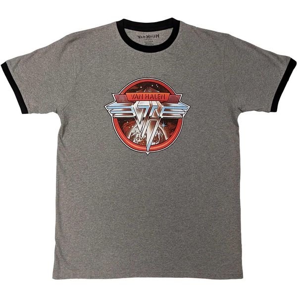 Van Halen - Maglietta Logo "Ringer"" Per Uomo/Donna Unisex RO5629 (Xl) (Grigio/Nero)"-image