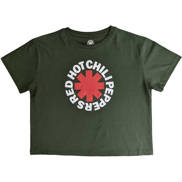Red Hot Chilli Peppers - Top Corto "Classic Asterisk"" Da Donna RO5660 (Xxl) (Verde)"-image