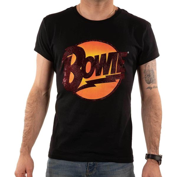 David Bowie - Maglietta Logo "Diamond Dogs"" Per Uomo/Donna Unisex RO3266 (S) (Nero)"-image