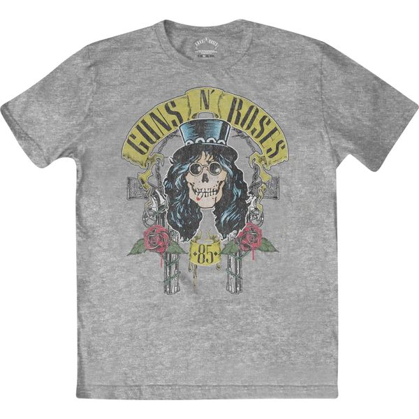 Guns N Roses - Maglietta "Slash '85"" Per Uomo/Donna Unisex RO1530 (Xxl) (Grigio)"-image