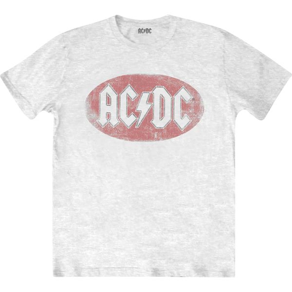 Ac/Dc - Maglietta Logo Per Uomo/Donna Unisex RO1794 (Xxl) (Bianco)-image