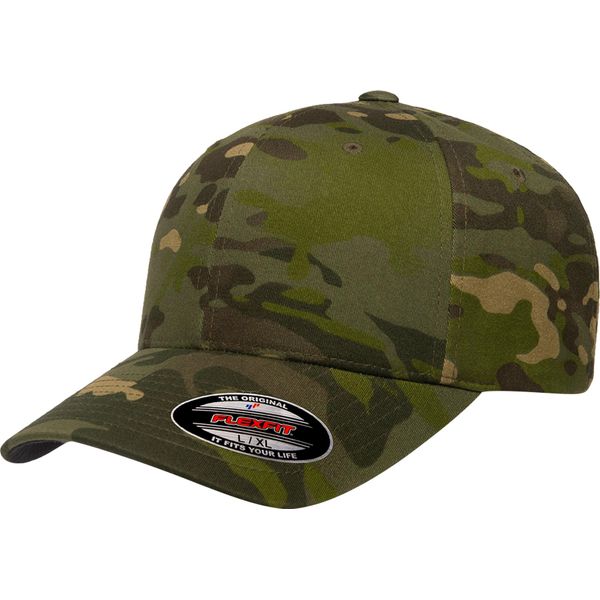Flexfit By Yupoong Multi Camouflage Baseballkappe RW7686 (S/M) (Tropisch Multicam)-image
