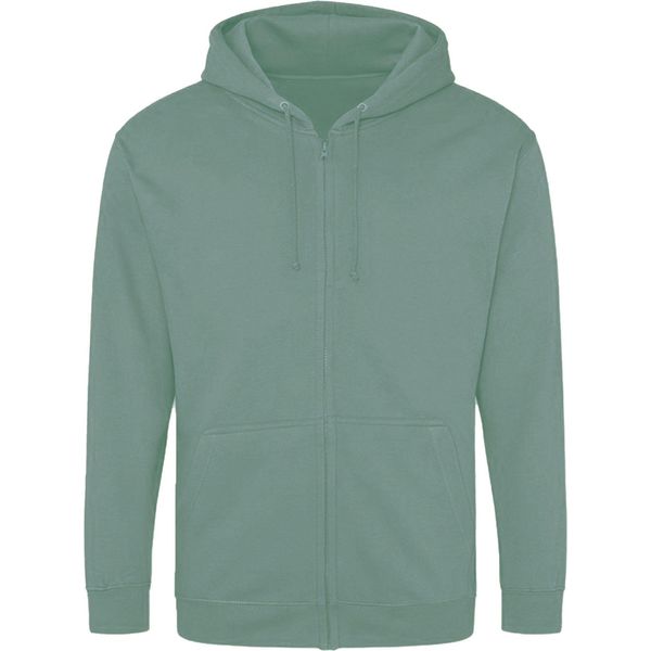 Awdis - Felpa Con Cappuccio E Zip Integrale Da Uomo PC5104 (Xxl) (Verde)-image
