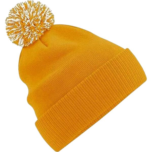 Cappello Invernale Da Bambina Beechfield Duo Extreme Snowstar RW243 (Taglia Unica) (Senape / Bianco Naturale)-image
