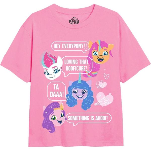 My Little Pony - Maglietta "Texting Ponies"" Per Ragazze TV1902 (116) (Rosa Chiaro)"-image