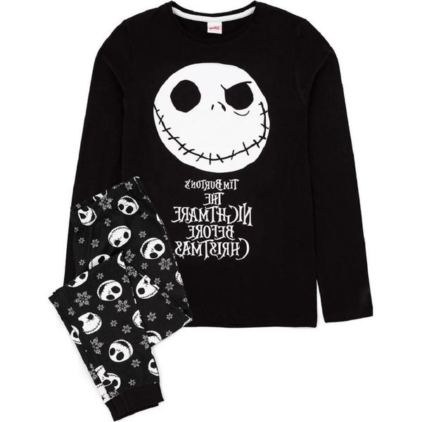 Nightmare Before Christmas - Pigiama Con Pantaloni Lunghi Per Bambino NS7096 (98) (Nero/Bianco)-image