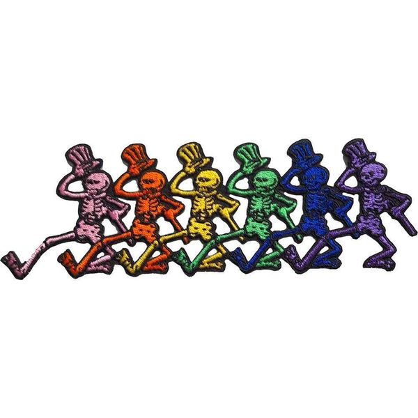 Grateful Dead - Scheletro Danzante - Toppa Da Stirare - Cotone RO5370 (Taglia Unica) (Multicolore)-image