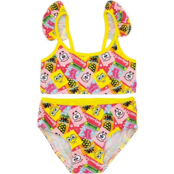 Spongebob Squarepants - Bikini Per Bambine NS7133 (134-140) (Giallo/Rosa)-image
