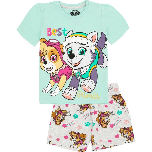 Paw Patrol - Pigiama Con Pantaloncini Per Bambini NS7164 (122) (Petrolio/Grigio)-image