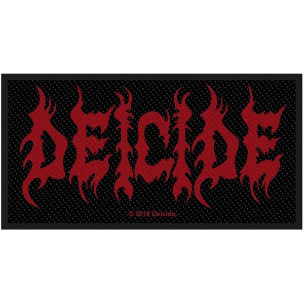 Deicide - Logo - Toppa, Tessuto RO5449 (Taglia Unica) (Nero/Rosso)-image
