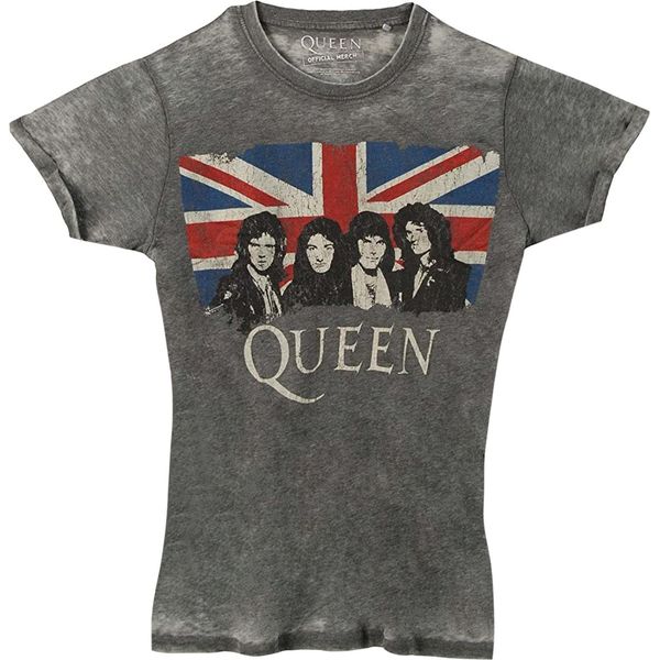 Queen - Maglietta "Burnout"" Uomo/Donna Unisex RO1650 (M) (Antracite)"-image