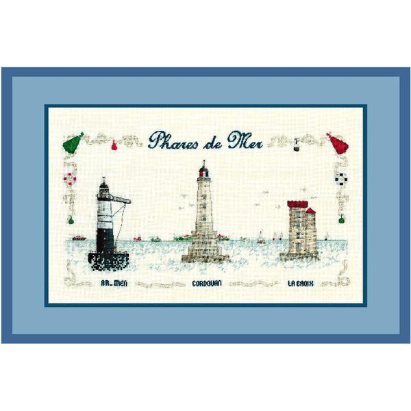 Kit Punto Croce Le Bonheur Des Dames Petit Point"Fari Di Mare"", Motivo Contato, 33X18Cm"-image