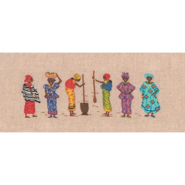 Le Bonheur Des Dames Petit Point Kit Punto Croce "Donne Africane"", Contato, 24X8Cm"-image