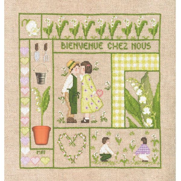 Le Bonheur Des Dames Ha Contato Il Kit Punto Croce "Welcome May"", 21X23Cm, Fai Da Te"-image