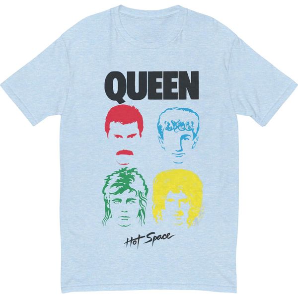 Queen - Maglietta "Hot Space"" Uomo/Donna Unisex RO543 (Xxl) (Azzurro)"-image