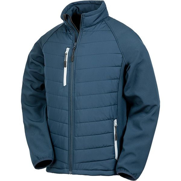 Result Giacca Softshell Da Uomo Compass Foderata PC3326 (4XL) (Navy/Grigio)-image