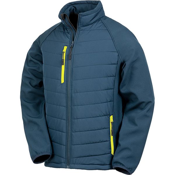 Result Giacca Softshell Da Uomo Compass Foderata PC3326 (M) (Navy/Yellow)-image