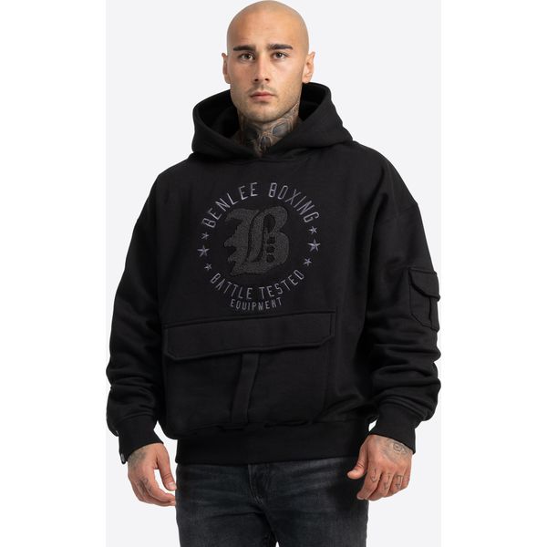 Herren Kapuzensweatshirt Oversize Mitchell Nero/Grigio M Benlee-image
