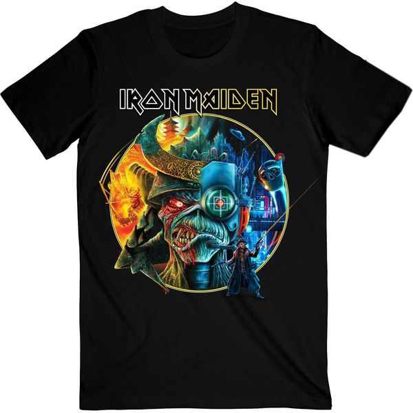 Iron Maiden - Maglietta "The Future Past Tour '23 Circle Art"" Per Uomo/Donna Unisex RO5544 (S) (Nero)"-image