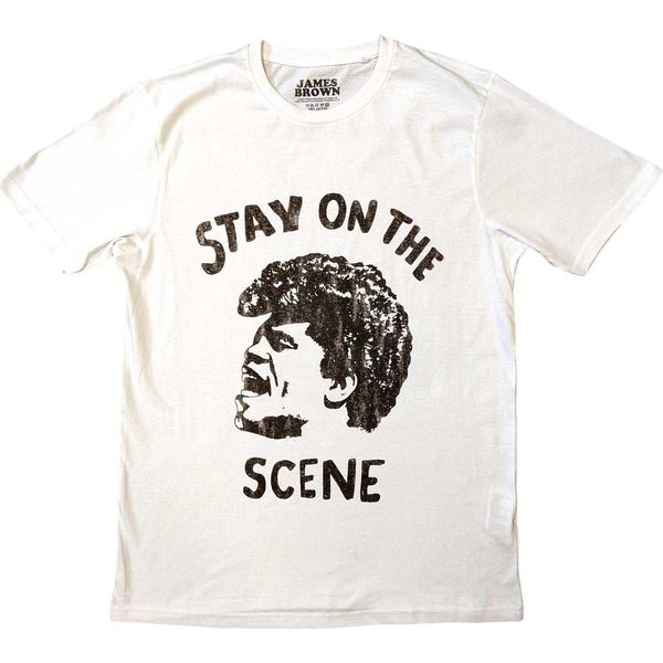 James Brown - Maglietta "Stay On The Scene"" Per Uomo/Donna Unisex RO5567 (M) (Bianco)"-image