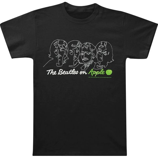 The Beatles - Maglietta "On Apple"" Per Uomo/Donna Unisex RO257 (M) (Nero)"-image