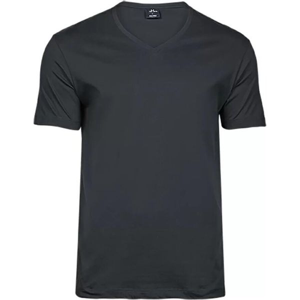 Tee Jay - T-Shirt Con Scollo A V Per Uomo BC5091 (S) (Grigio Scuro)-image