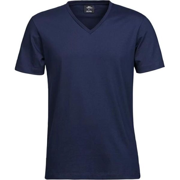 Tee Jay - T-Shirt Con Scollo A V Da Uomo BC5091 (M) (Blu Navy)-image