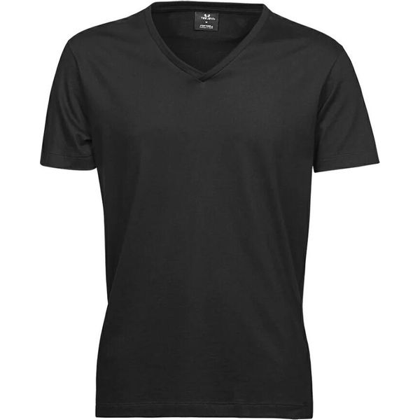 Tee Jay - T-Shirt Con Scollo A V Per Uomo BC5091 (M) (Nero)-image