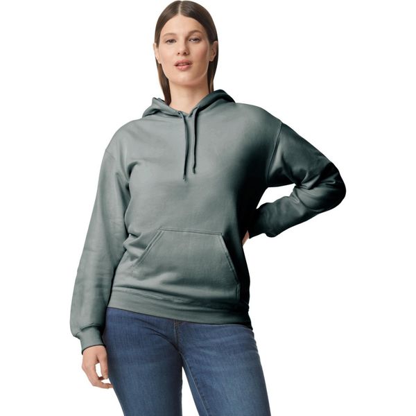 Gildan - Felpa Con Cappuccio "Softstyle"" Peso Medio Per Uomo/Donna Unisex BC5193 (5XL) (Grigio Screziato)"-image
