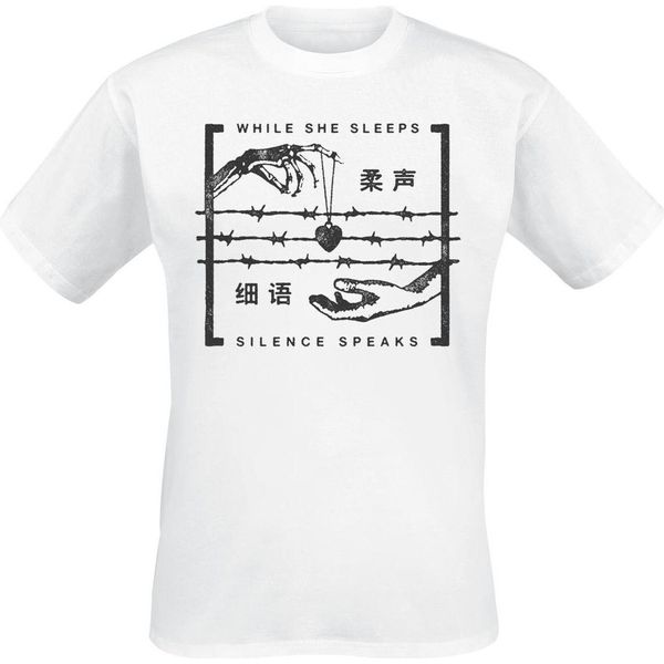 While She Sleeps - Maglietta "Silence Speaks"" Per Bambini/Donne Unisex RO5539 (S) (Weiß)"-image