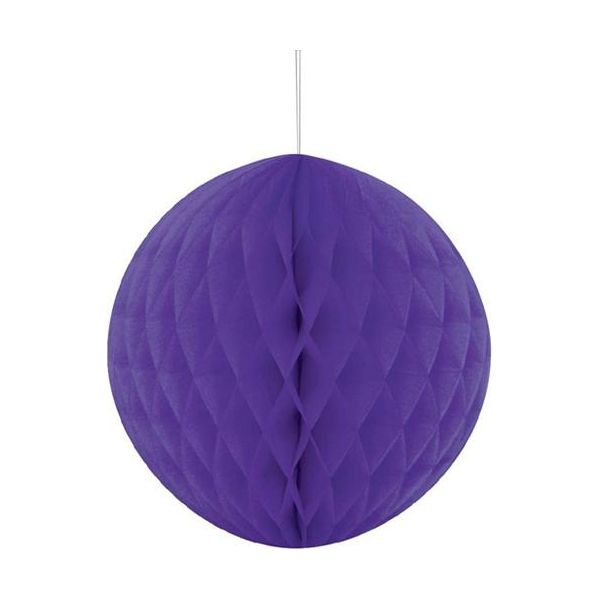 Unique Party - Motivo A Nido D'ape - Decorazione Da Appendere, Carta Velina SG24268 (Taglia Unica) (Viola Neon)-image