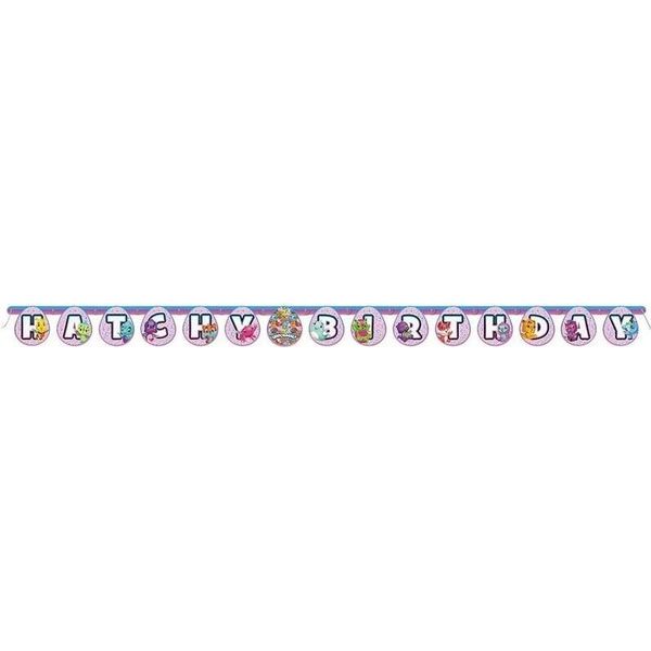 Hatchimals - Bandiera Di Compleanno - Plastica, Carta SG24406 (Taglia Unica) (Colorato)-image