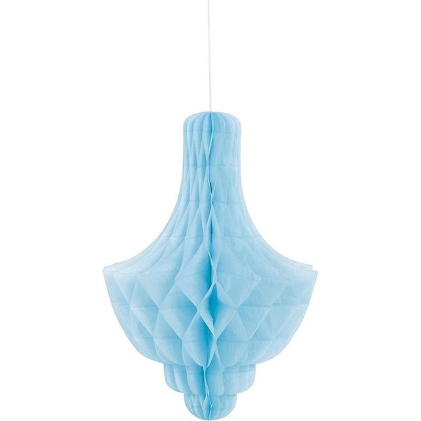 Unique Party - Lampadario - Decorazione Da Appendere, Carta Velina SG24629 (Taglia Unica) (Azzurro)-image