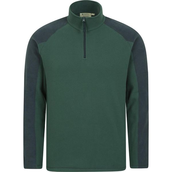 Mountain Warehouse - Top In Pile Con Mezza Zip "Ashbourne Ii"" Da Uomo MW1539 (4XL) (Verde Cachi)"-image