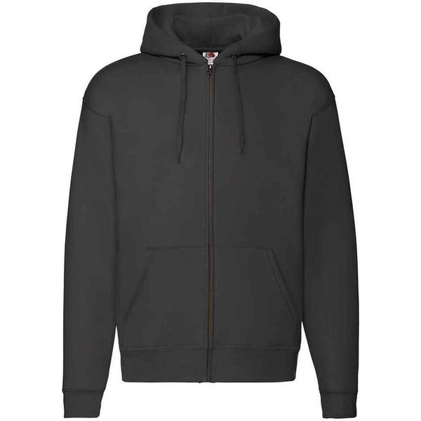 Fruit Of The Loom - Felpa Con Cappuccio "Premium"" Per Uomo/Donna Unisex PC5444 (4XL) (Nero)"-image