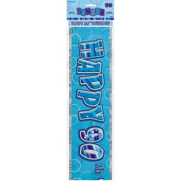 Unique Party - Glitter - Bandiere, Foglio, 90. SG25660 (Taglia Unica) (Blu)-image