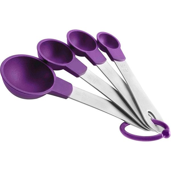 Set Di 4 Misurini Per Pasticceria Ibili, Acciaio Inossidabile/Nylon, Viola-image