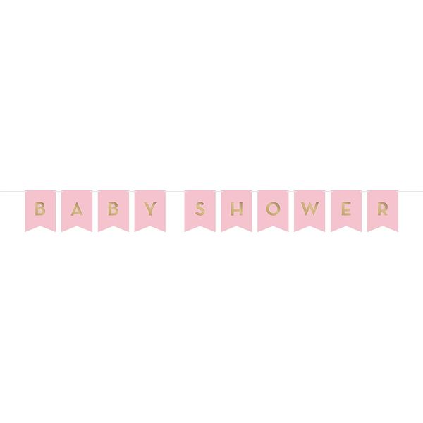 Creative Party - Bandiera, Nastro, Baby Shower SG25881 (Taglia Unica) (Rosa/Oro)-image