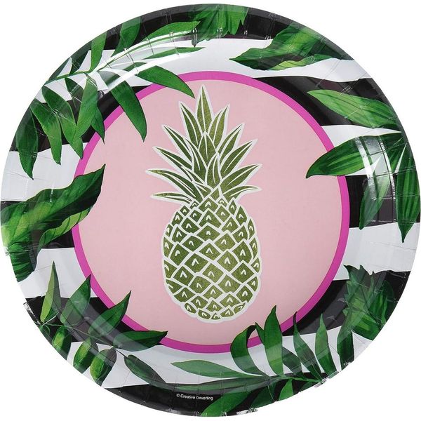 Creative Converting - Ananas - Piatto Da 8 - Carta SG25348 (Taglia Unica) (Colorato)-image