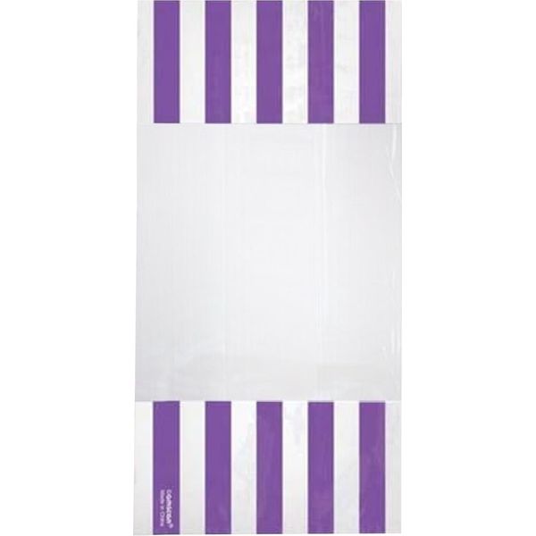 Amscan - Con Strisce Party Bag 10-Pack SG25477 (Taglia Unica) (Viola)-image