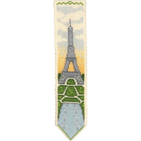 Segnalibro Le Bonheur Des Dames Kit Punto Croce Contato "Torre Eiffel I"", 5X20Cm"-image