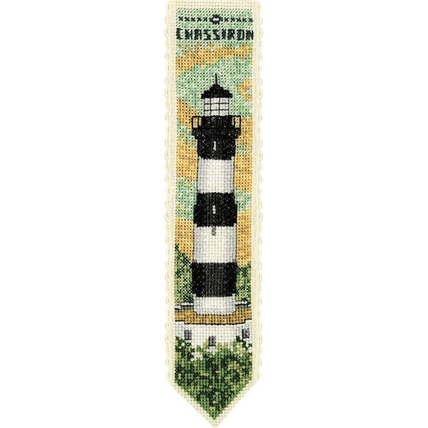 Segnalibro Le Bonheur Des Dames Kit Punto Croce "Chassiron Lighthouse"", 5X20Cm"-image