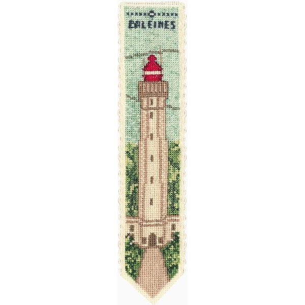 Segnalibro Le Bonheur Des Dames Kit Punto Croce "Baleines Lighthouse"", 5X20Cm"-image