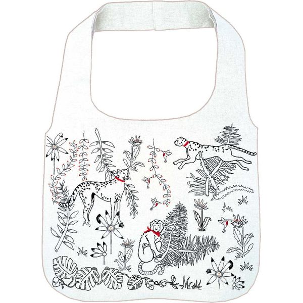 Borsa Le Bonheur Des Dames Kit Punto Freestyle Timbrato "Jungle Embroidery Bag"", 34X50Cm"-image