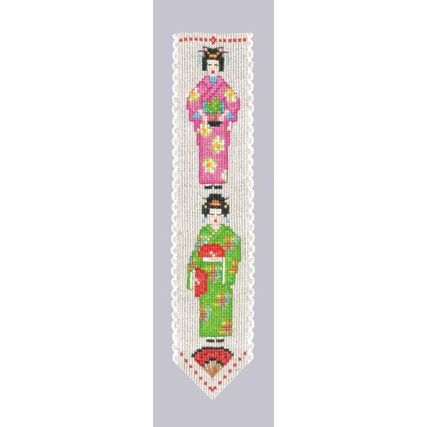 Segnalibro Le Bonheur Des Dames Kit Punto Croce Contato "Giapponese"", 5X20Cm"-image