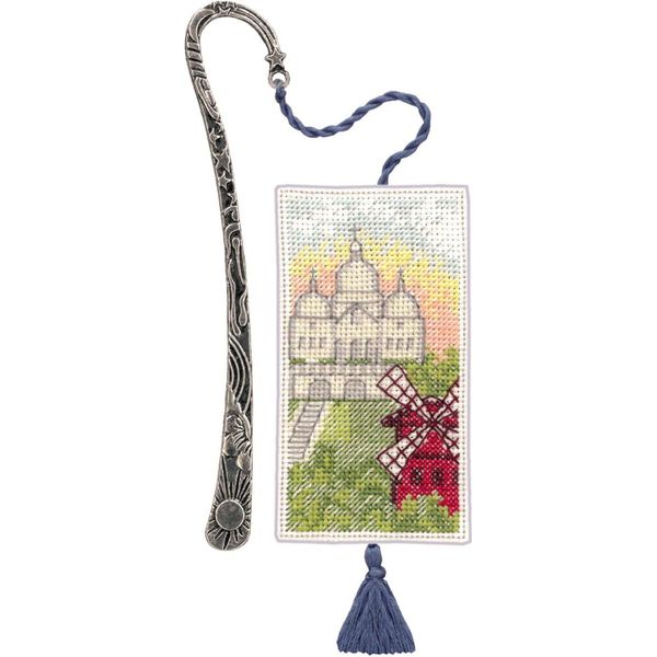 Segnalibro Le Bonheur Des Dames Kit Punto Croce Contato "Montmartre"", 4X8Cm"-image