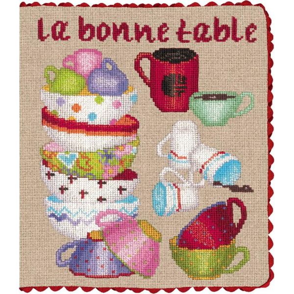 Copertina Quaderno Le Bonheur Des Dames Kit Punto Croce Contato "The Good Table"", 17X22Cm"-image